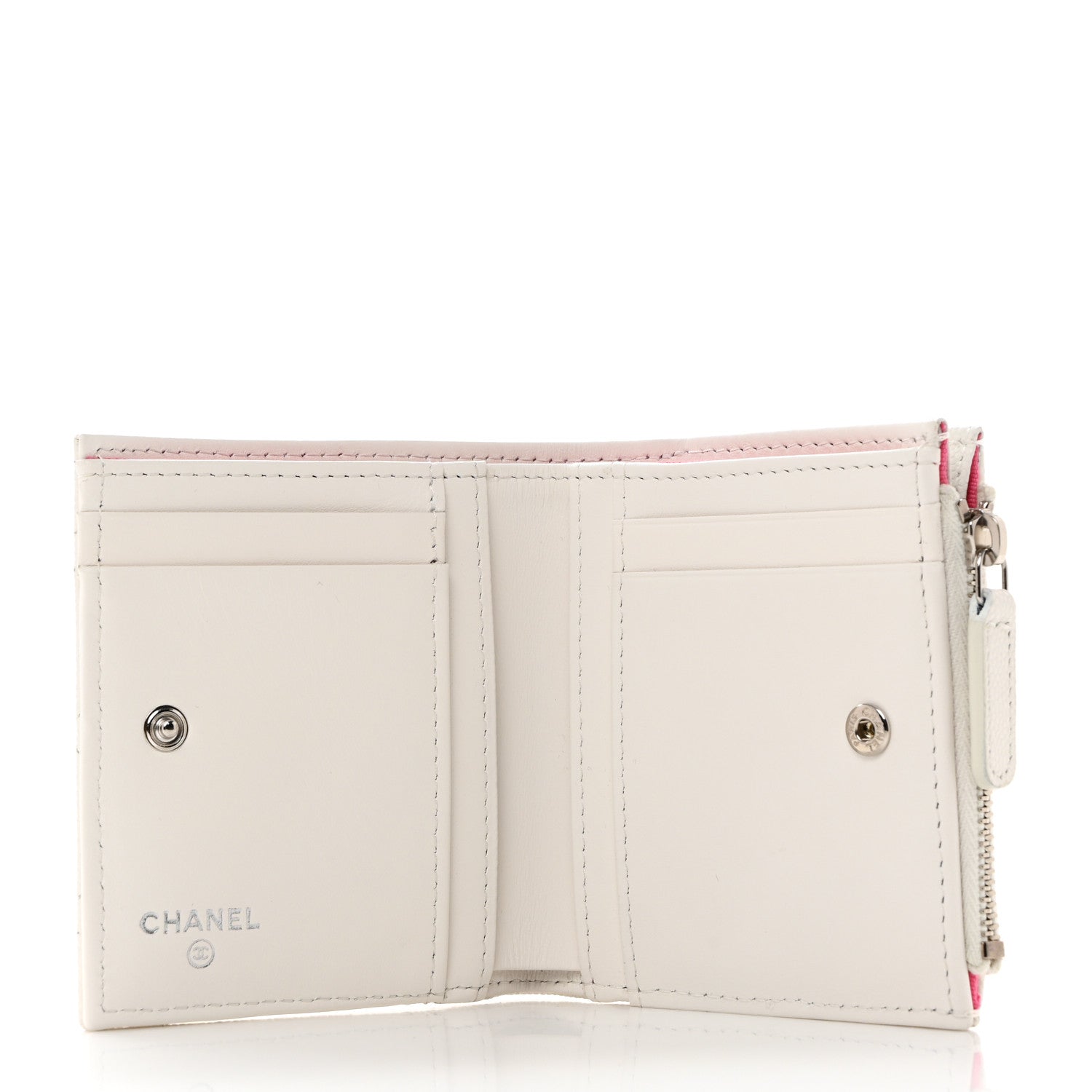Chanel Caviar Quilted Small 19 Wallet White Pink 5 of 9