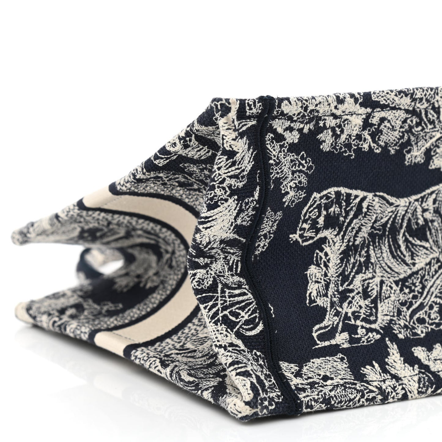 Canvas Embroidered Small Dioriviera Toile De Jouy Book Tote Blue