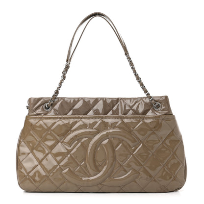 Chanel Patent Quilted Timeless CC Soft Tote Beige 1 of 15