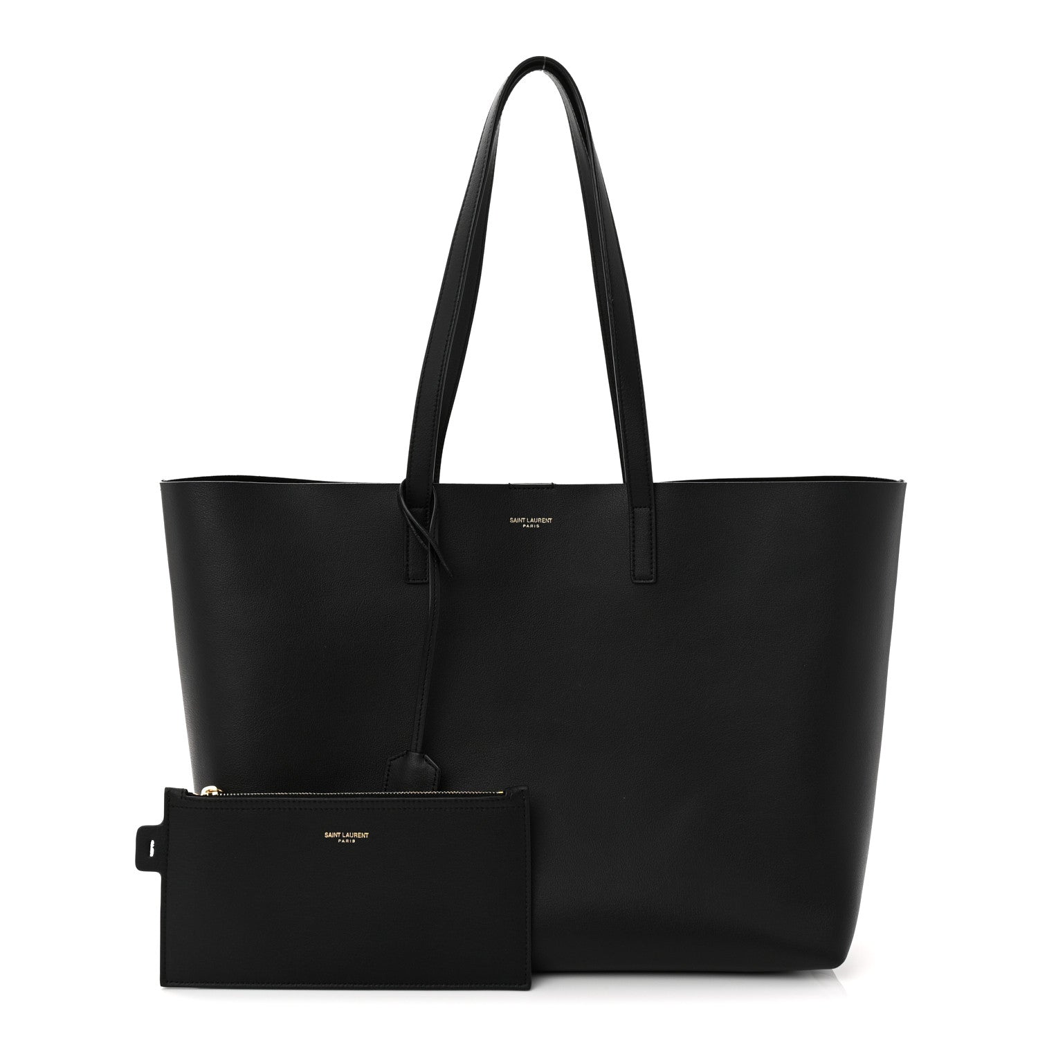 Saint Laurent Calfskin Large Shopping Tote Black 3 of 12