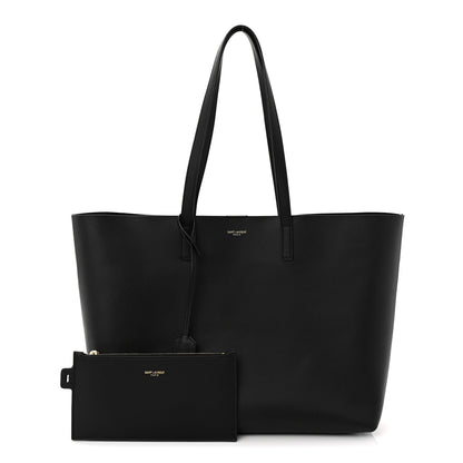 Saint Laurent Calfskin Large Shopping Tote Black 3 of 12