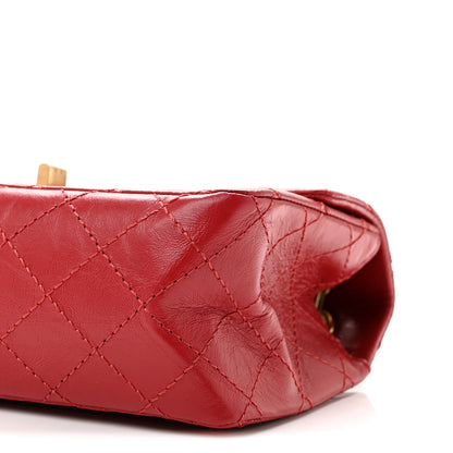 Chanel Aged Calfskin Quilted 2.55 Reissue Mini Flap Red 10 of 13