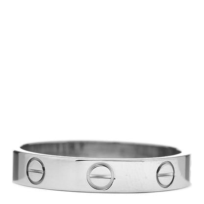 Cartier 18K White Gold 3.5mm LOVE Wedding Band Ring 55 7.25 3 of 4