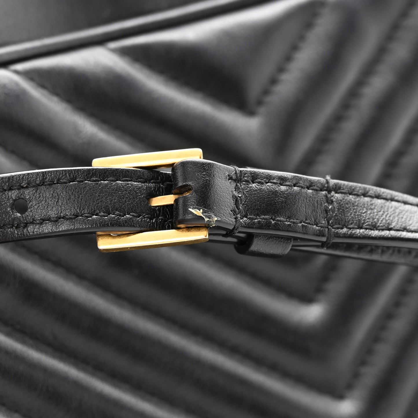 Calfskin Matelasse Monogram Lou Camera Bag Black