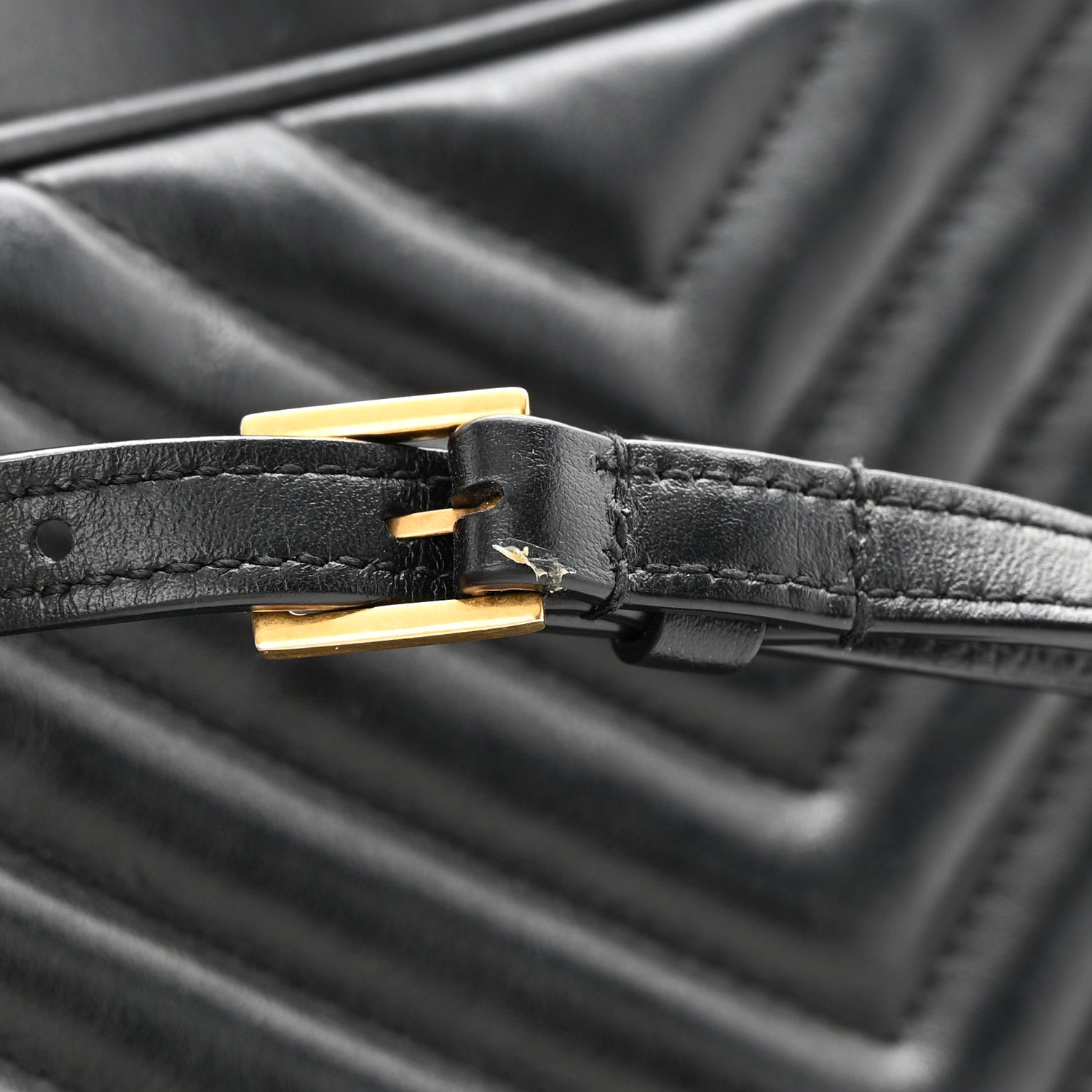 Saint Laurent Calfskin Matelasse Monogram Lou Camera Bag Black 16 of 18