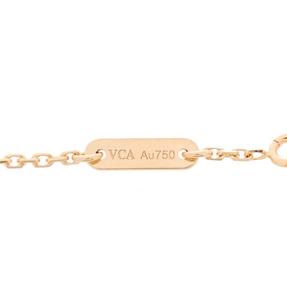 Van Cleef & Arpels 18K Rose Gold Carnelian Sweet Alhambra Heart Bracelet 3 of 5