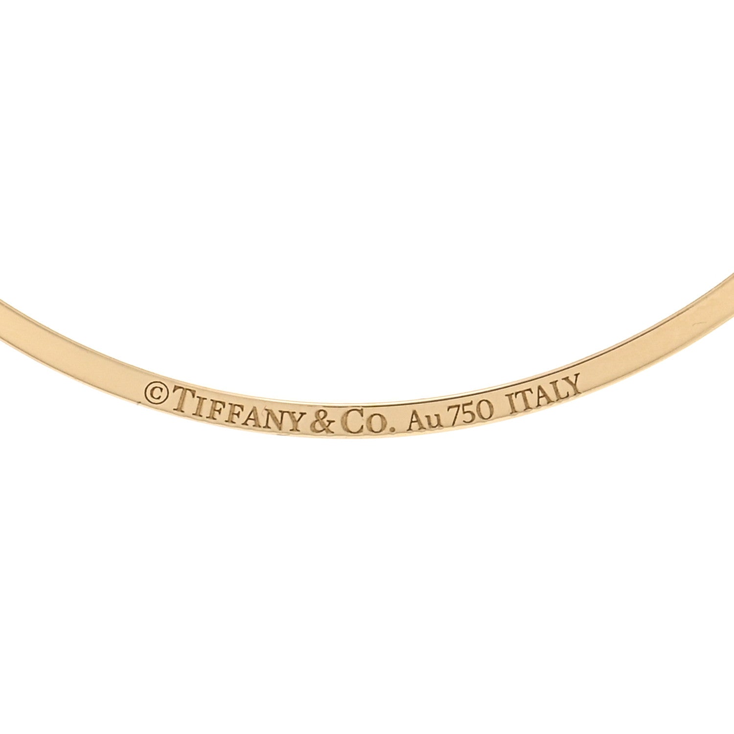 Tiffany 18K Yellow Gold Diamond Small T Smile Pendant Necklace 4 of 5