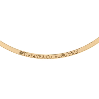Tiffany 18K Yellow Gold Diamond Small T Smile Pendant Necklace 4 of 5
