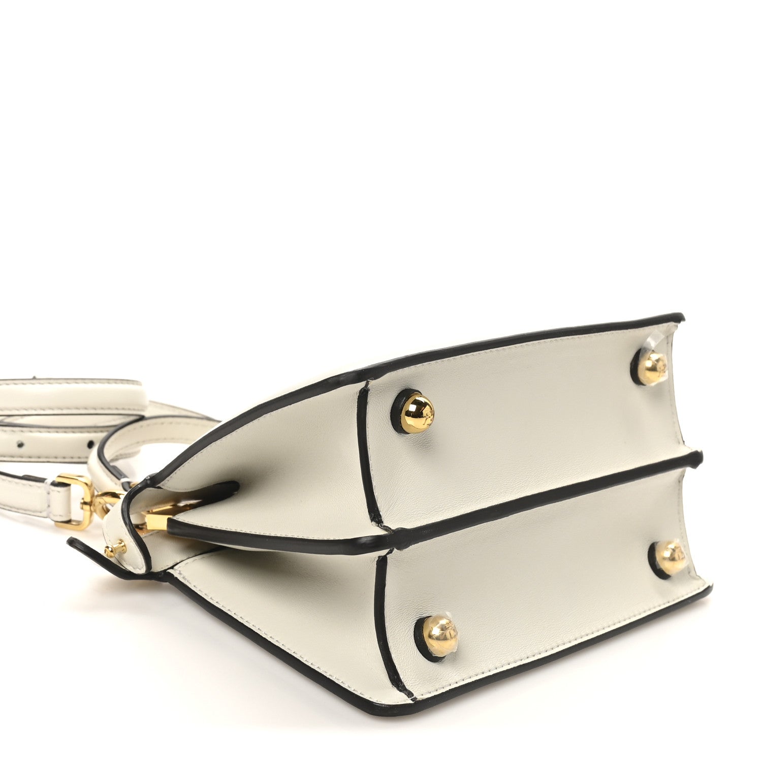 Fendi Shiny Nappa Petite Peekaboo I SEE U Satchel White 9 of 11