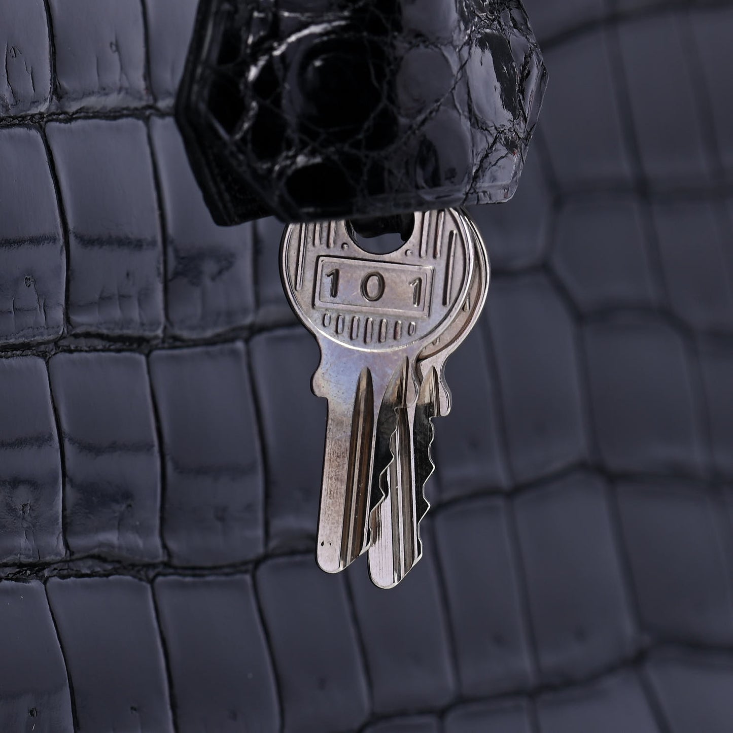 Shiny Porosus Crocodile Birkin 35 Black