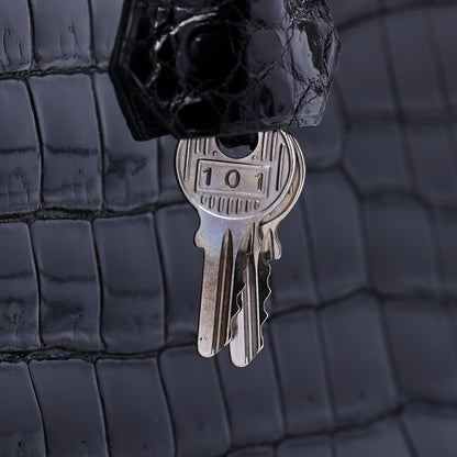 Hermes Shiny Porosus Crocodile Birkin 35 Black 30 of 32