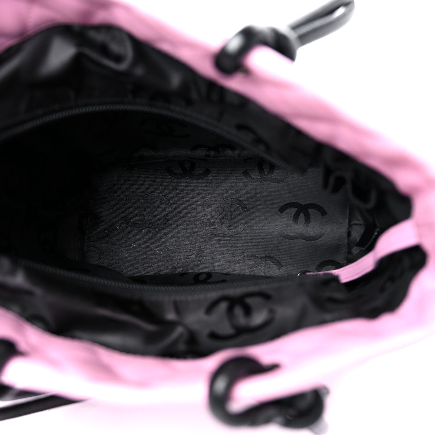 Chanel Calfskin Quilted Medium Cambon Tote Pink Black 5 of 14