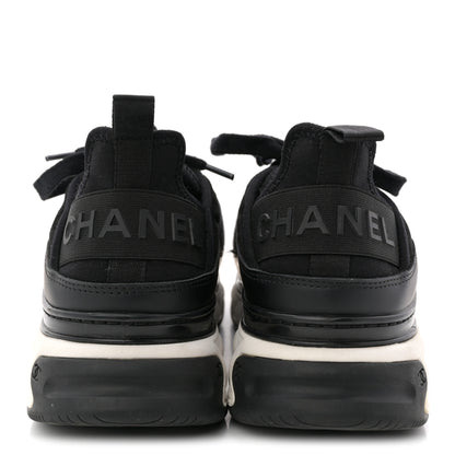 Chanel Velvet Calfskin Mixed Fibers CC Sneakers 40 Black 6 of 12