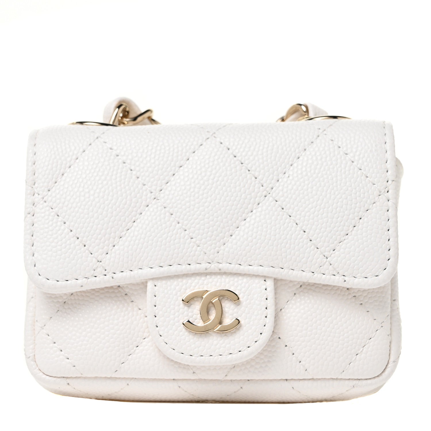 Chanel Caviar Quilted Belt Bag White 1 of 11