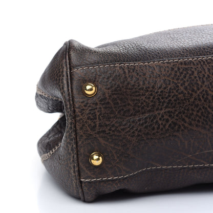 Gucci Guccissima Large New Pelham Shoulder Bag Dark Brown 8 of 9