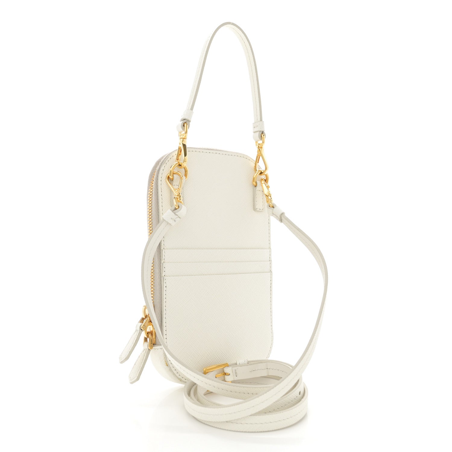 Prada Saffiano Mini Crossbody Bag White 3 of 10