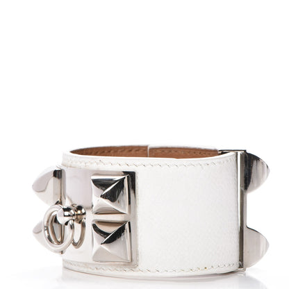 Hermes Epsom Collier de Chien CDC Bracelet S White 1 of 8