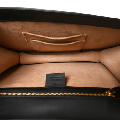 Gucci Calfskin Medium Sylvie Top Handle Bag Black 5 of 10