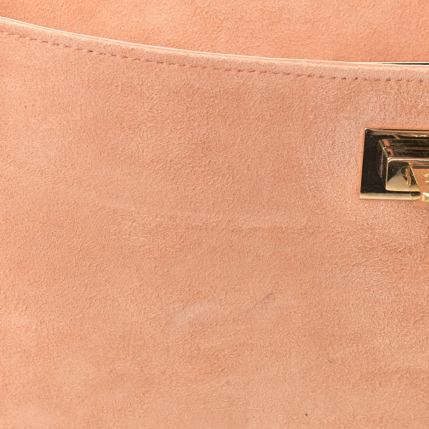 Suede Calfskin Shoulder Bag Light Orange