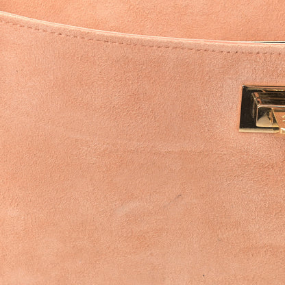 Chanel Suede Calfskin Shoulder Bag Light Orange 12 of 14