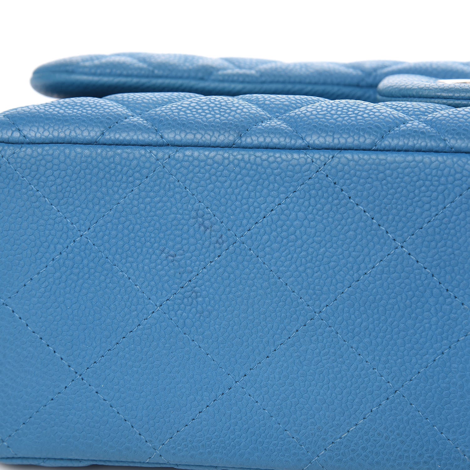 Chanel Iridescent Caviar Quilted Jumbo Double Flap Blue 13 of 13