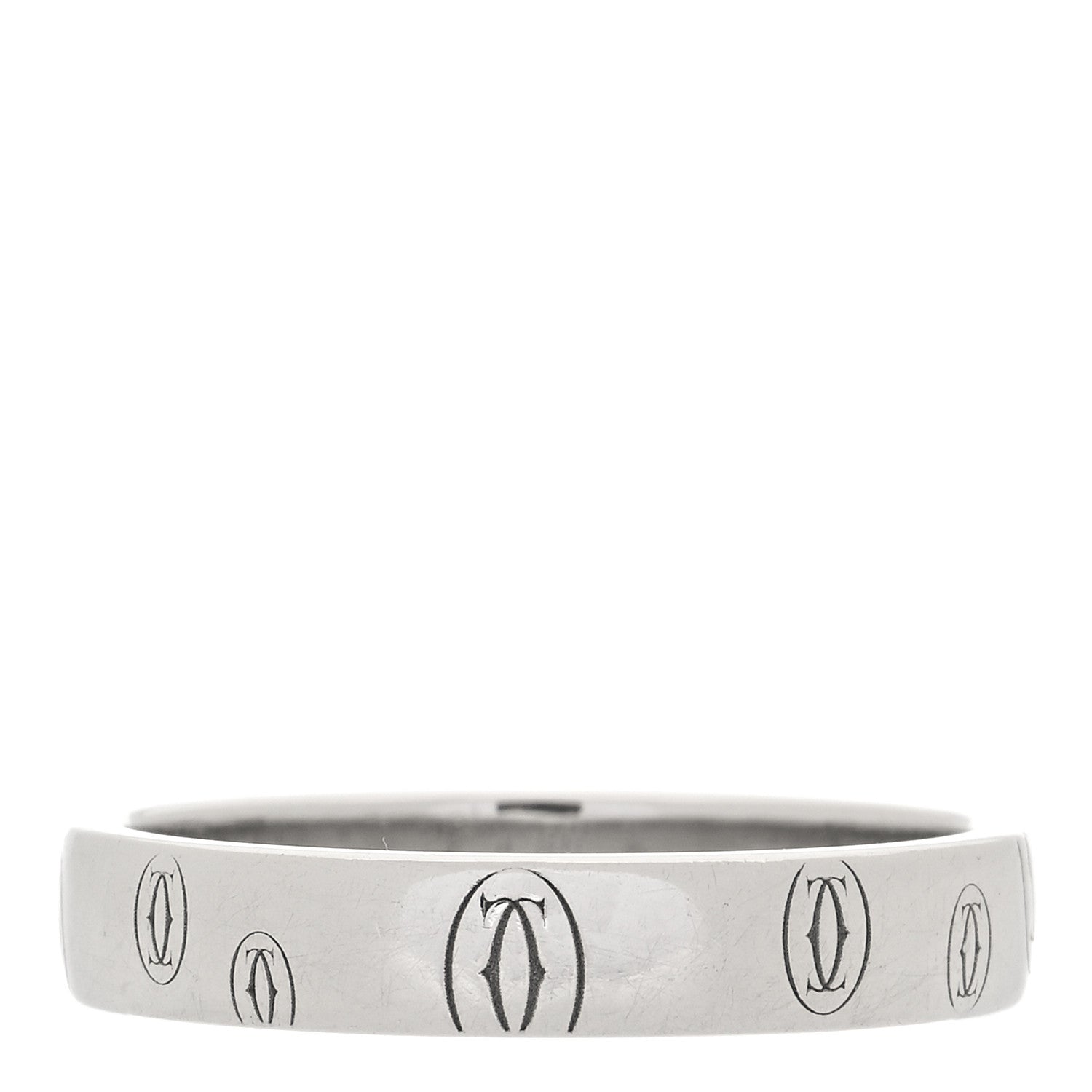 Cartier Platinum Happy Birthday 4mm Band Ring 57 8 1 of 4