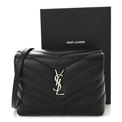 Saint Laurent Calfskin Y Quilted Monogram Toy Loulou Crossbody Bag Black 12 of 12
