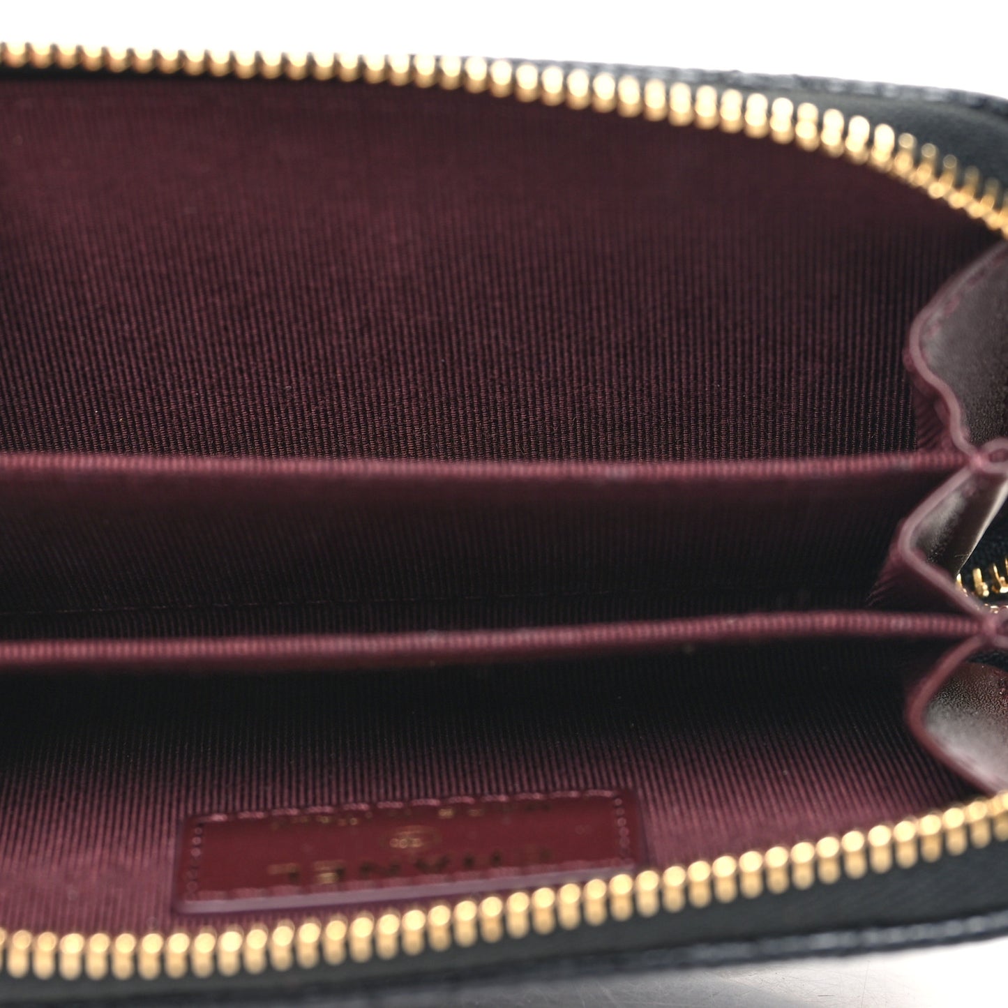 Caviar Quilted Zip Coin Purse Black