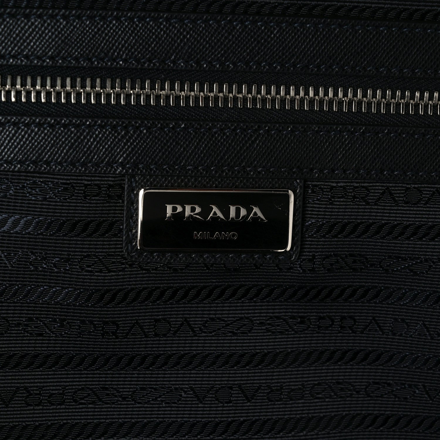 Prada Tessuto Nylon Saffiano Trolley Luggage Black 5 of 9
