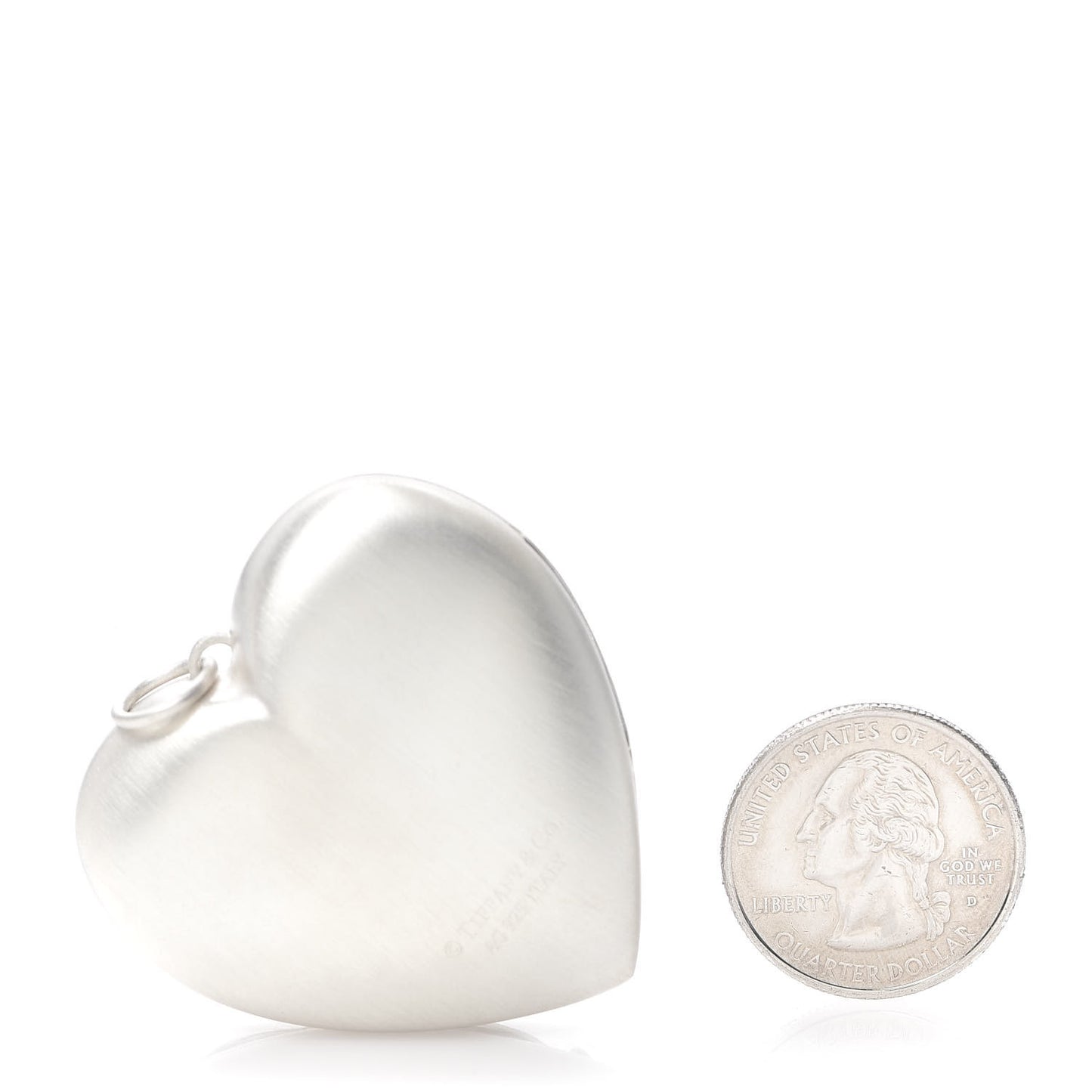 Sterling Silver Large Ziegfeld Daisy Heart Locket Pendant