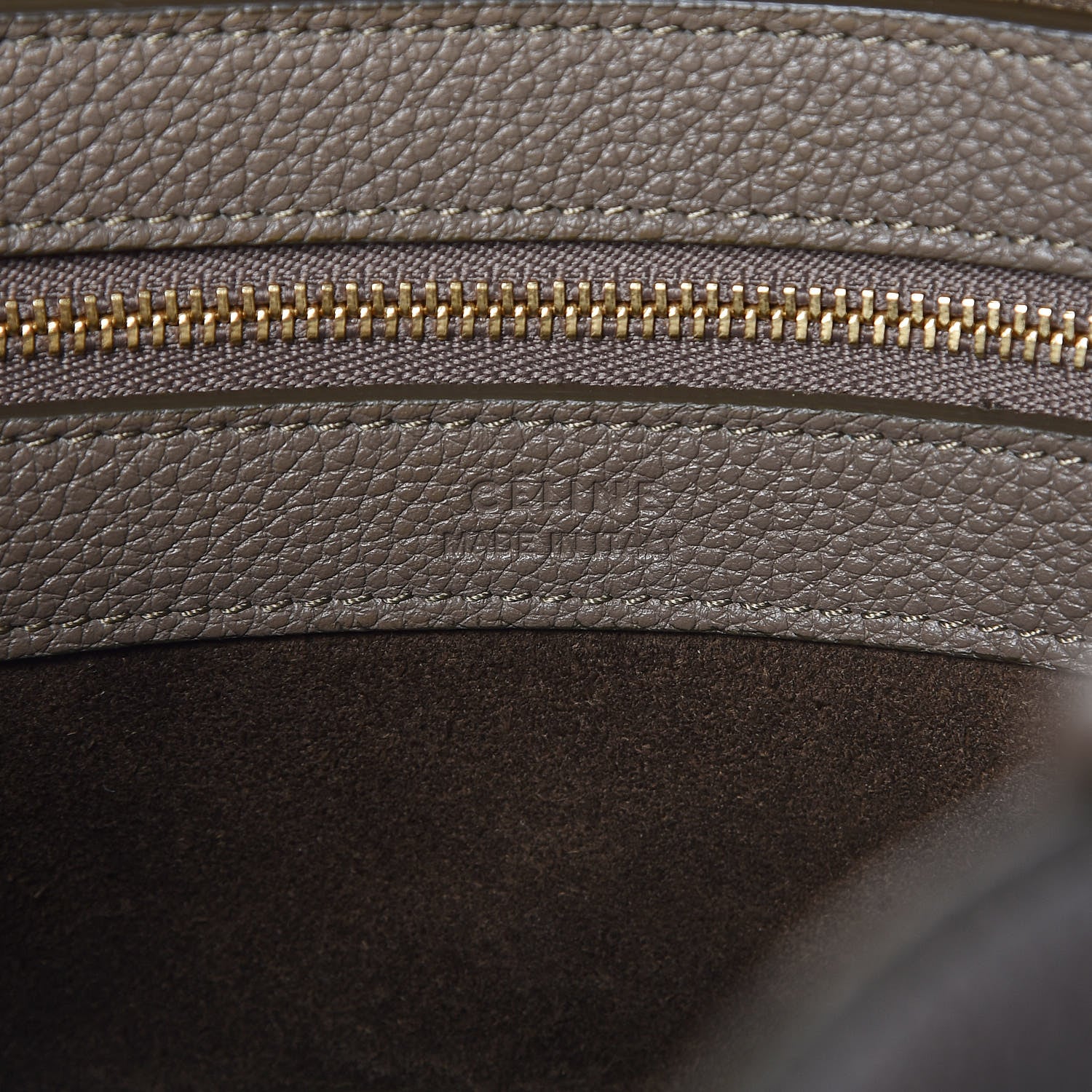 Celine Soft Grained Calfskin Small Belt Cabas Phantom Taupe 6 of 7