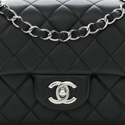 Chanel Lambskin Quilted Mini Rectangular Flap Black 8 of 10