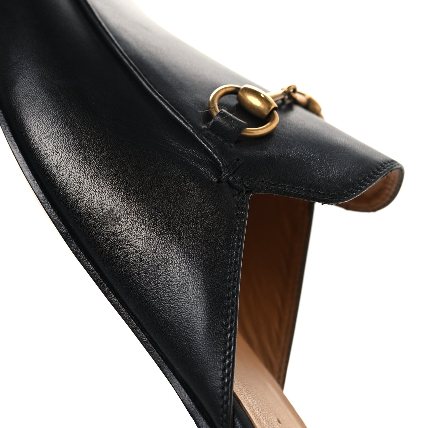 Calfskin Womens Princetown Slippers 36.5 Black