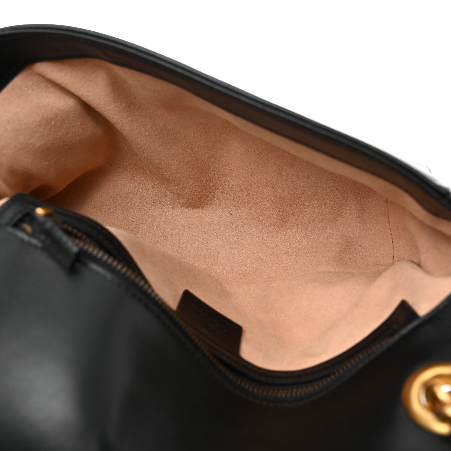 Gucci Calfskin Matelasse Small GG Marmont Shoulder Bag Black 5 of 10