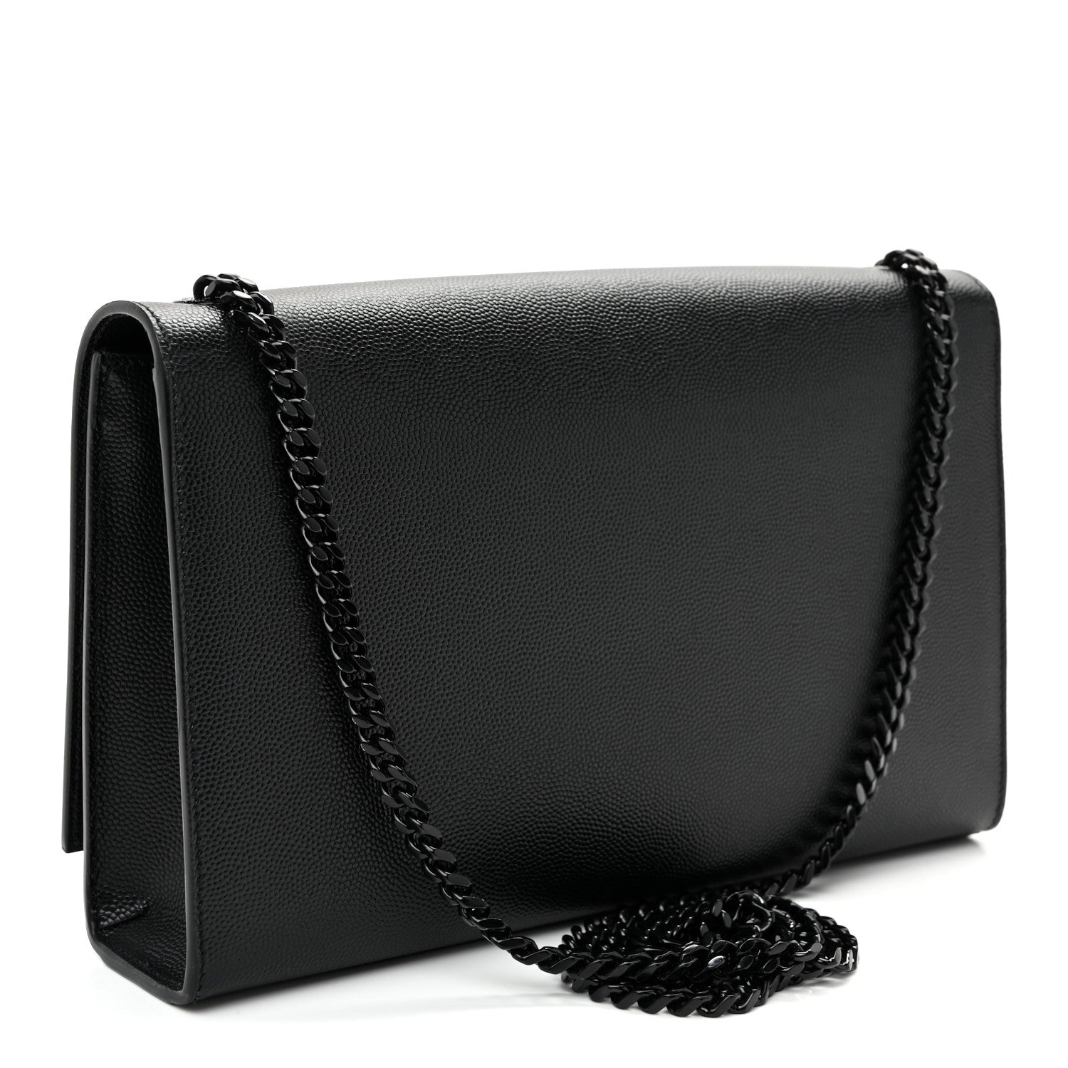 Saint Laurent Grain De Poudre Medium Classic Monogram Monochrome Kate Satchel Black 3 of 9