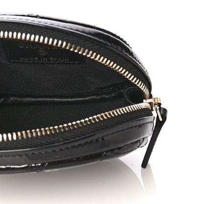 Chanel Patent Quilted Zip Around Classic Coin Purse Black 4 of 5