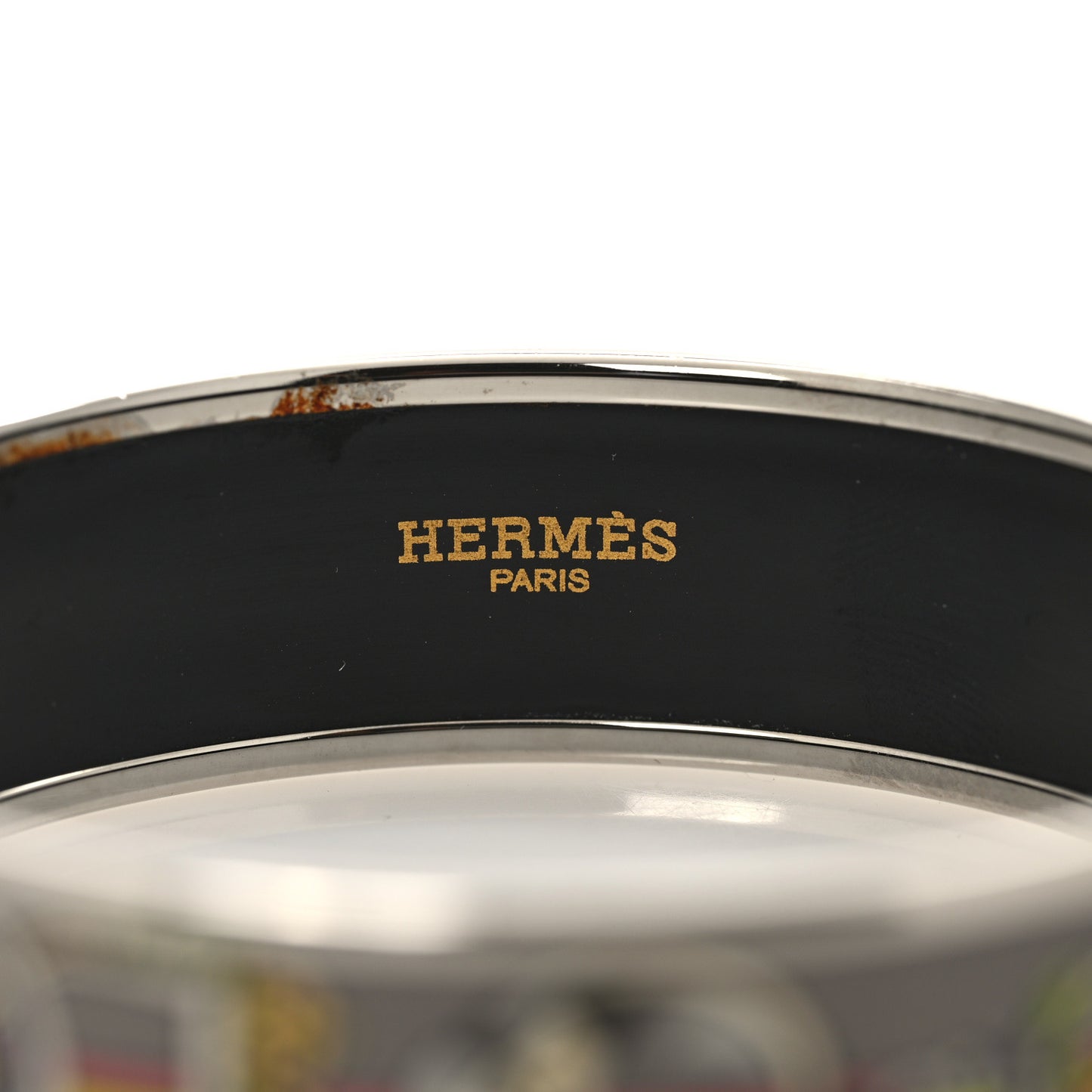 Enamel Printed Wide Concours D'Etriers Bracelet 62