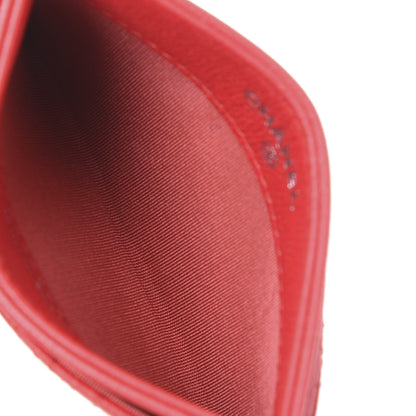 Chanel Caviar Camellia Quilted Card Holder Red 4 of 12