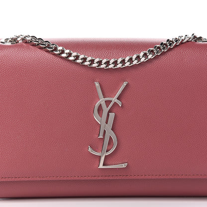 Saint Laurent Grain De Poudre Small Classic Monogram Kate Satchel Mystic Rose 10 of 10