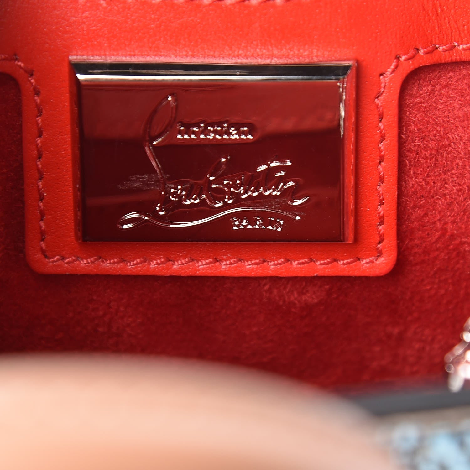 Christian Louboutin Calfskin Crystal Nano Paloma Rainbow 6 of 9