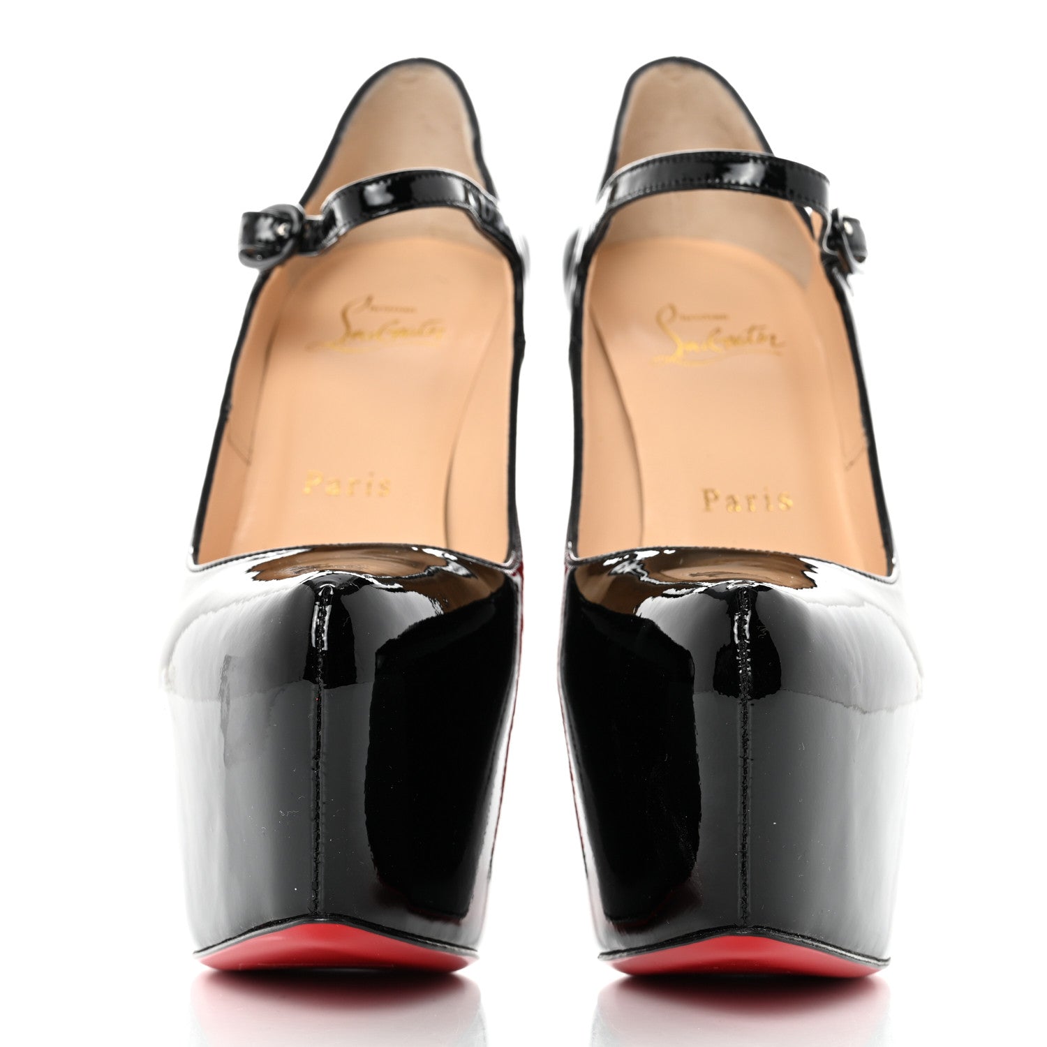 Christian Louboutin Patent Calfskin Lady Daf 160 Pumps 36.5 Black 2 of 8