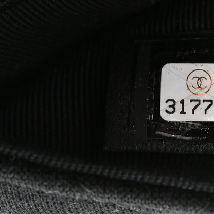 Chanel Jersey Fabric Quilted Foldable Tote With Chain Black Multicolor 11 of 19