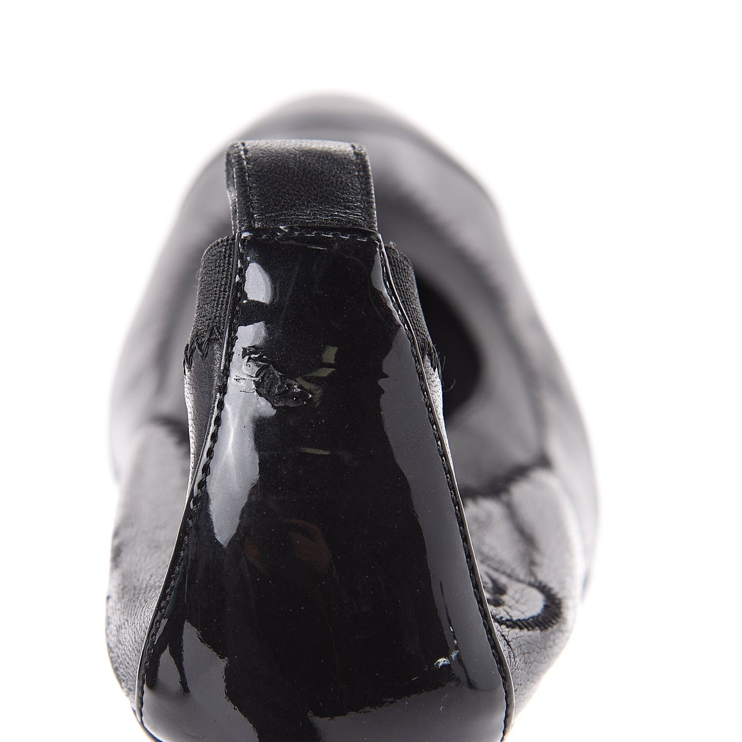 Lambskin Patent CC Elastic Pumps 38 Black