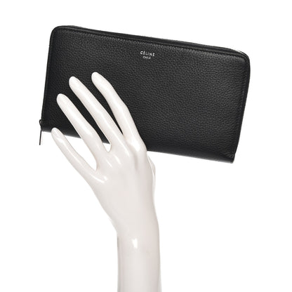 Celine Calfskin Large Zip Around Multifunction Wallet Black Citron 2 of 9