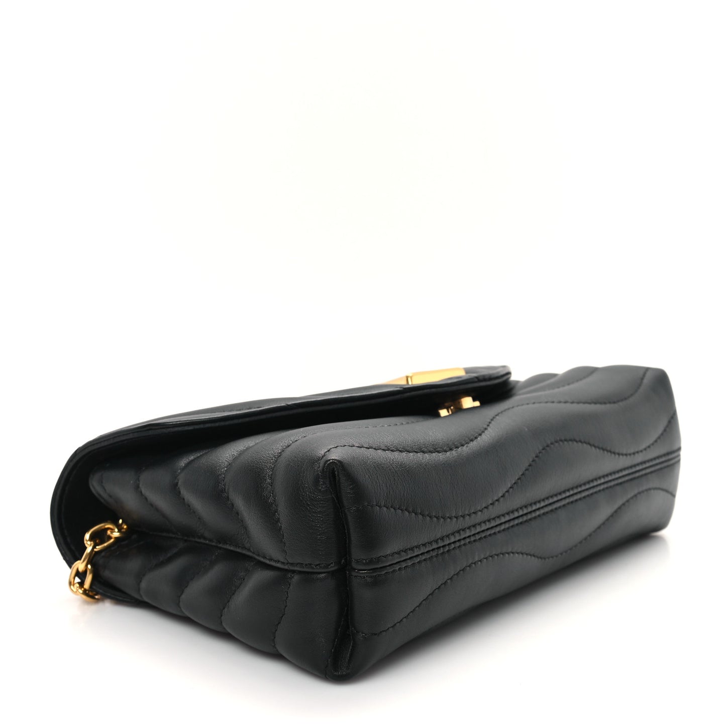 Calfskin LV New Wave Chain Bag Black