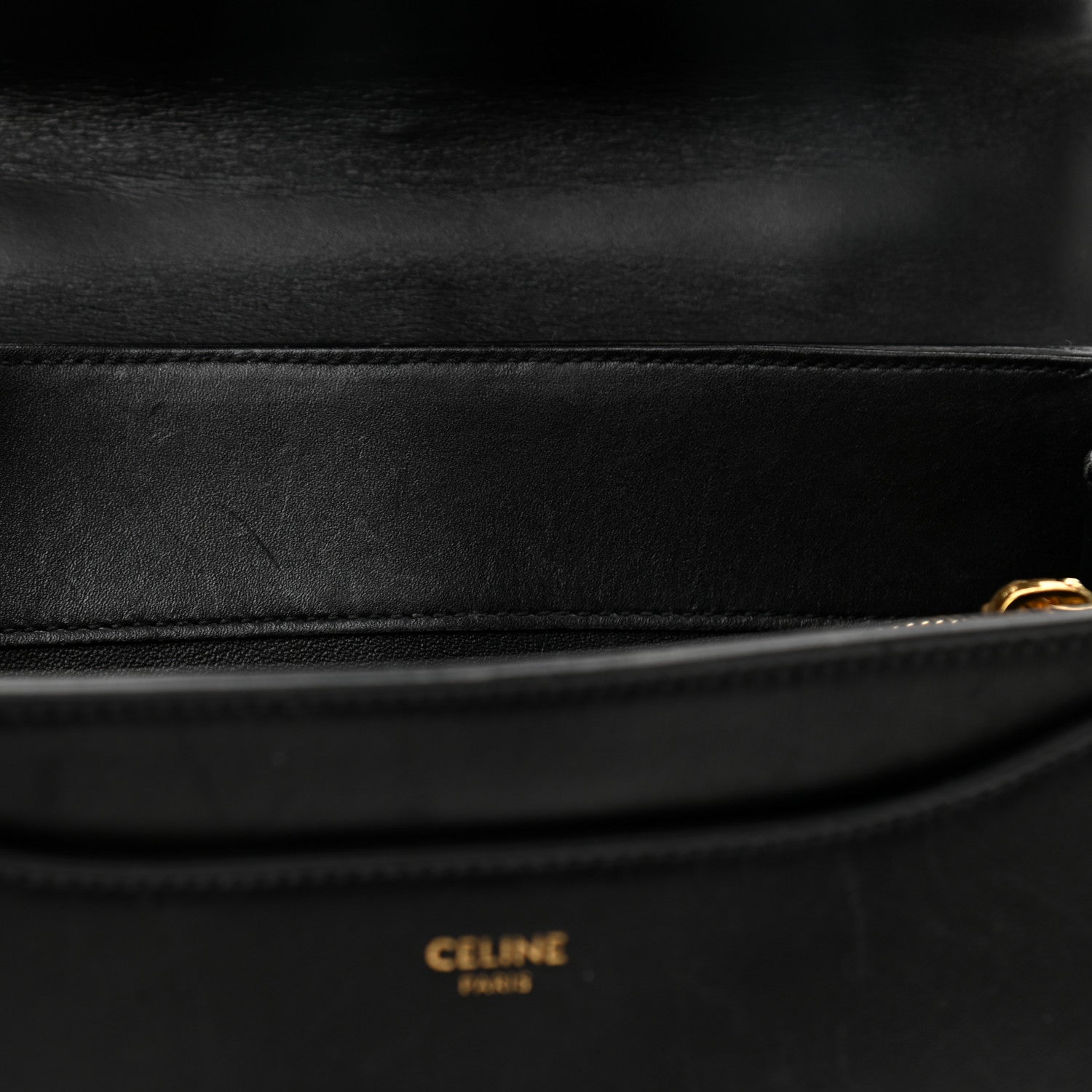 Celine Satinated Calfskin Small 16 Top Handle Bag Black 14 of 16