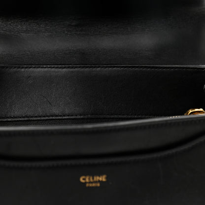 Celine Satinated Calfskin Small 16 Top Handle Bag Black 14 of 16