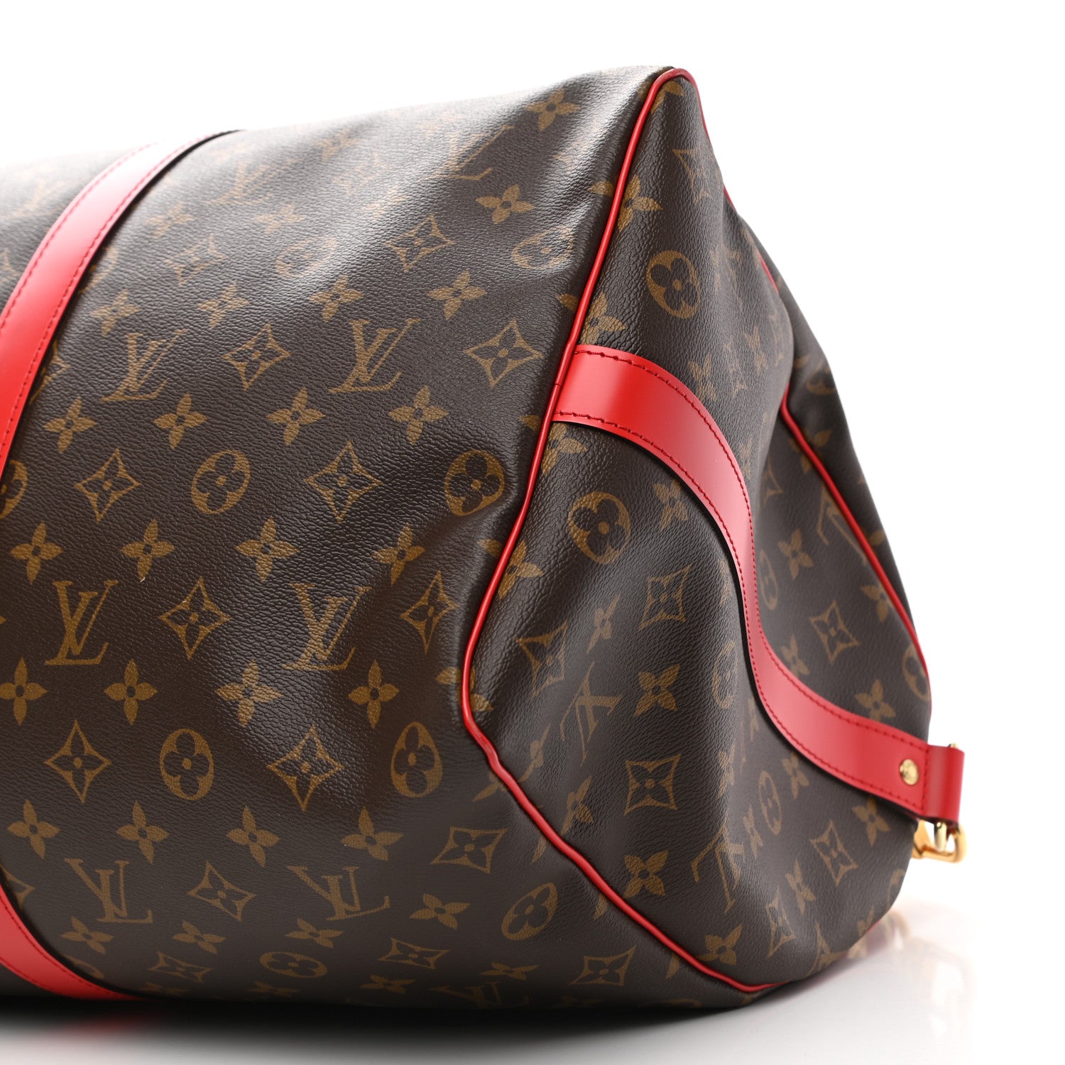 Louis Vuitton Calfskin Monogram Keepall Bandouliere 50 Coquelicot 8 of 8