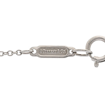 Tiffany Platinum Diamond Fleur de Lis Key Bar Pendant Necklace 4 of 4