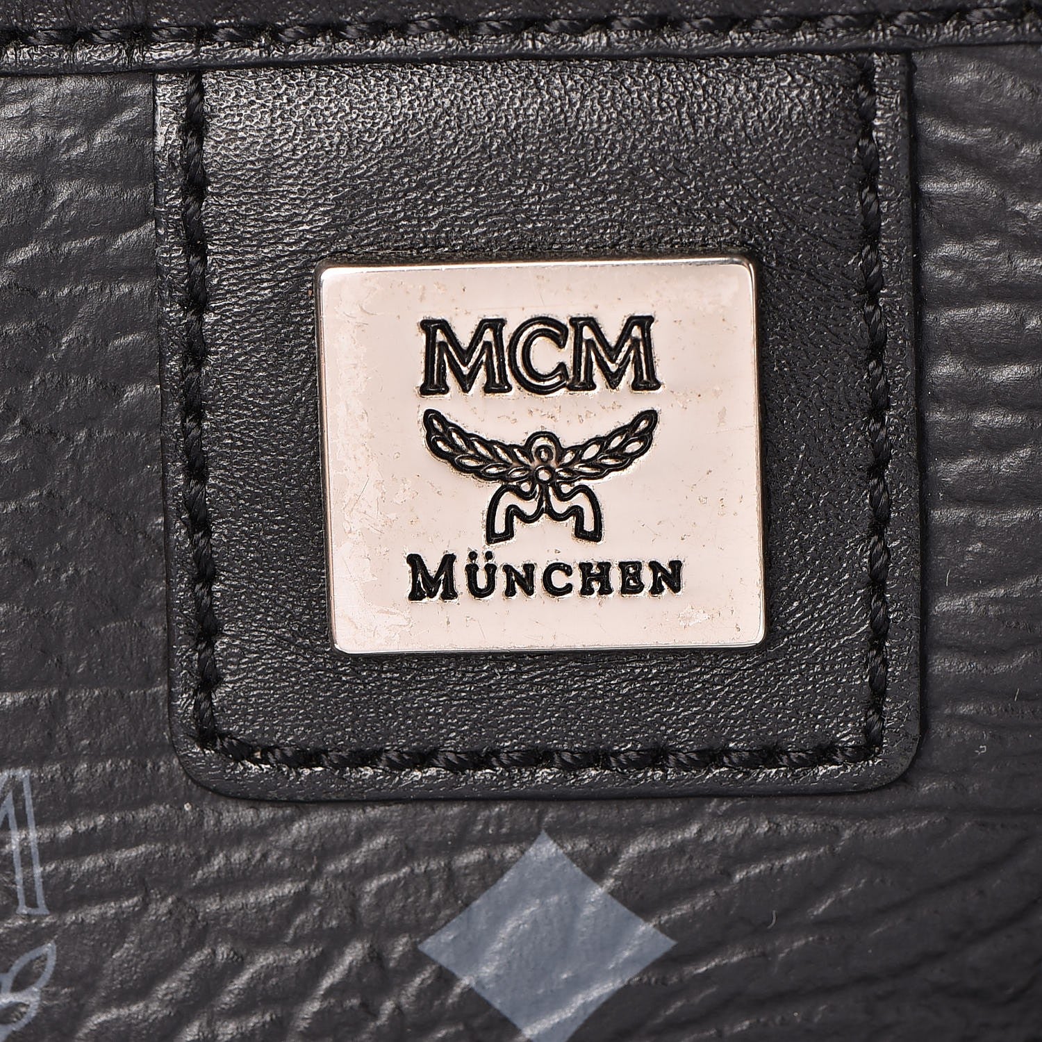 MCM Visetos Shopping Tote Cognac Black 11 of 17